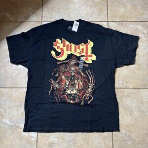Ghost Magician Swirling Skeletons T-Shirt 2XL New